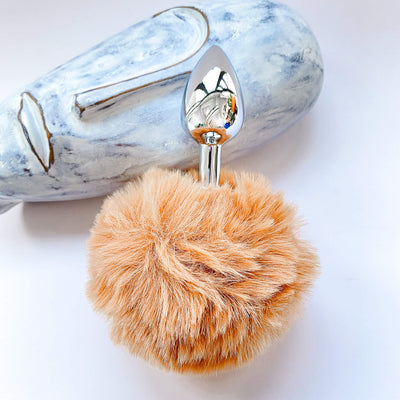 brown bunny tail anal plug