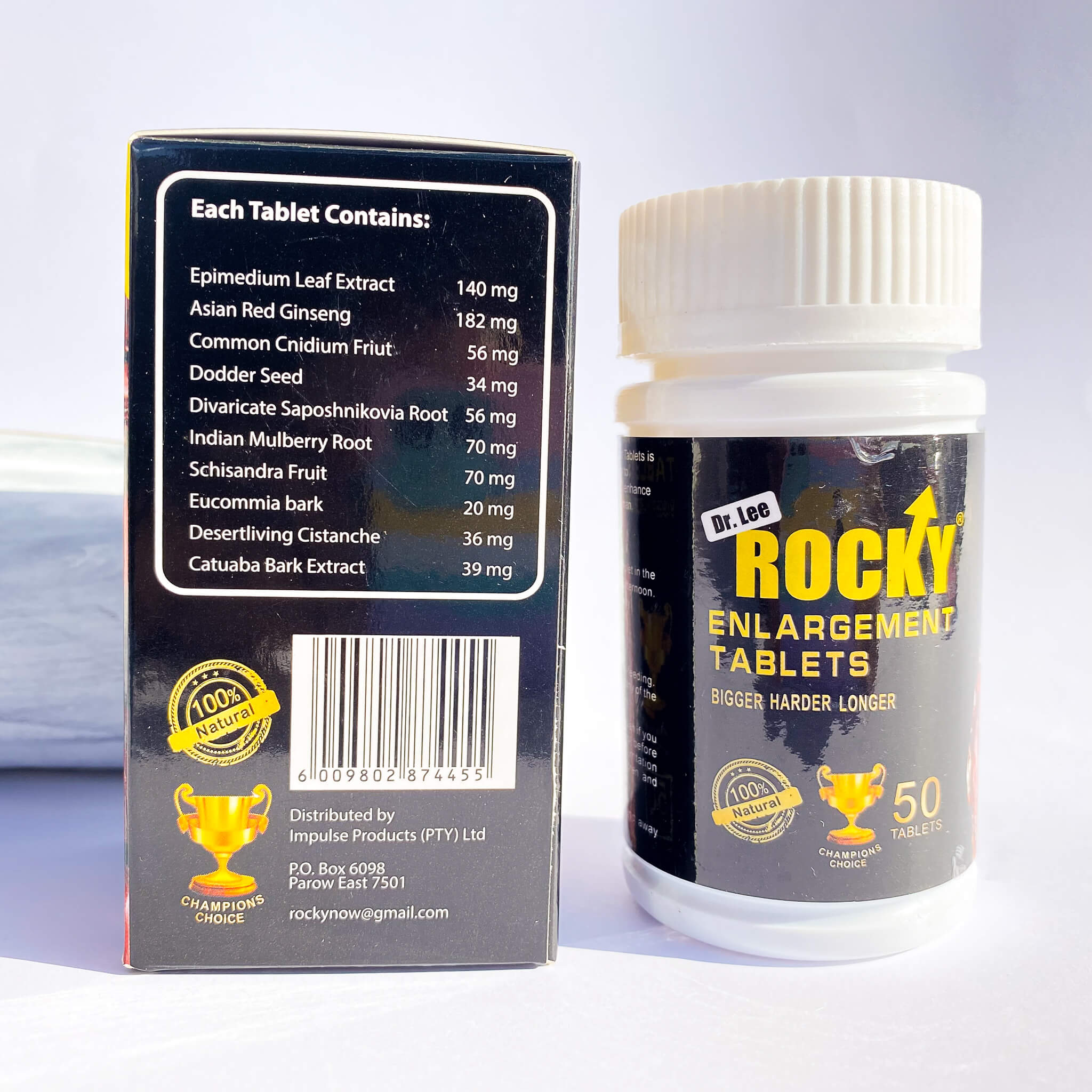 drlee rocky enlargement tablets 50s ingredients