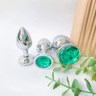 Jeweled Metal Butt Plug - 4 cm - 4Play Essentials