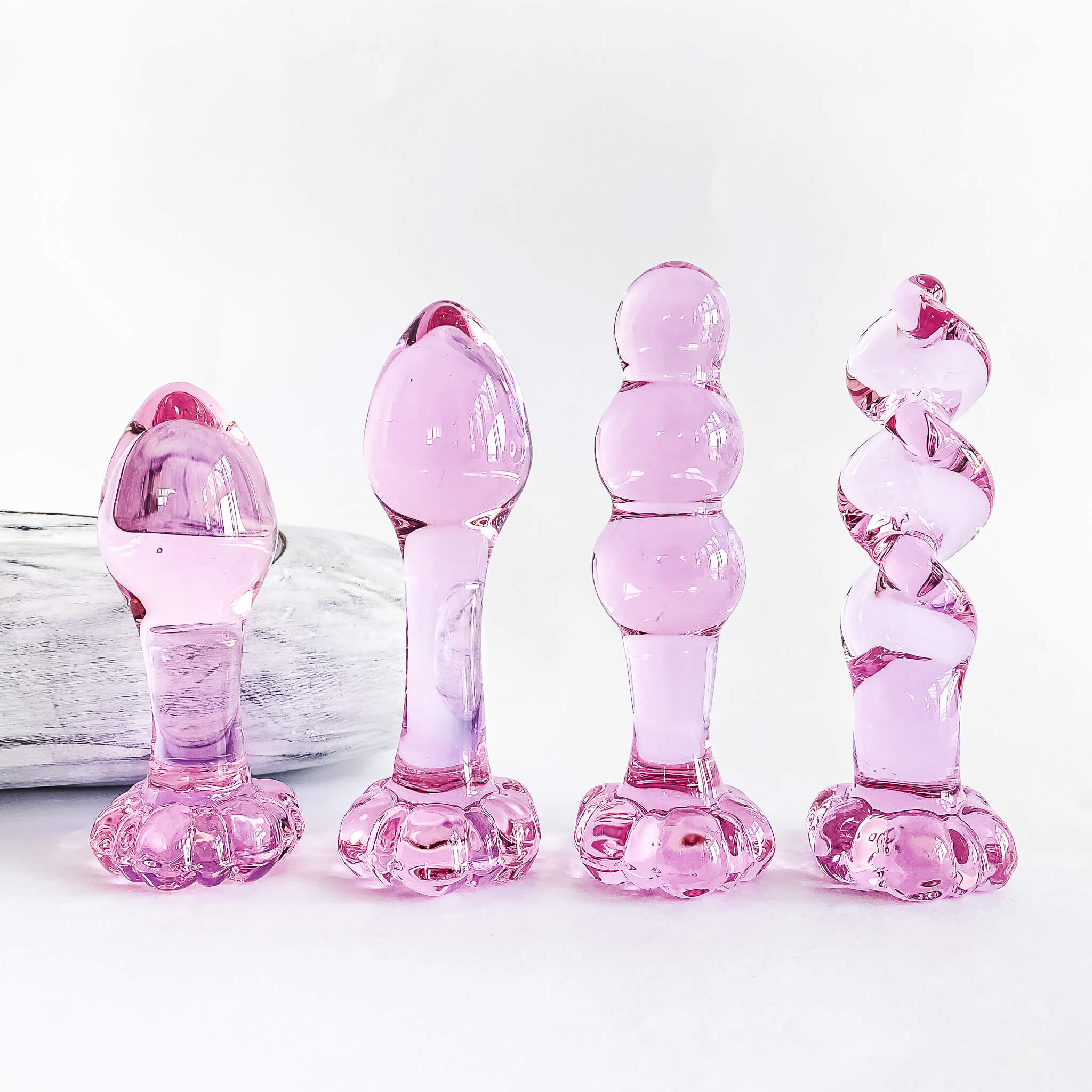 glass butt plug set