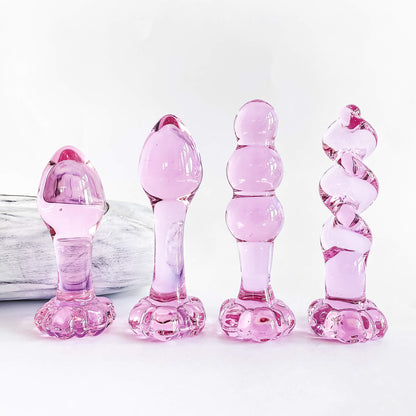 glass butt plug set