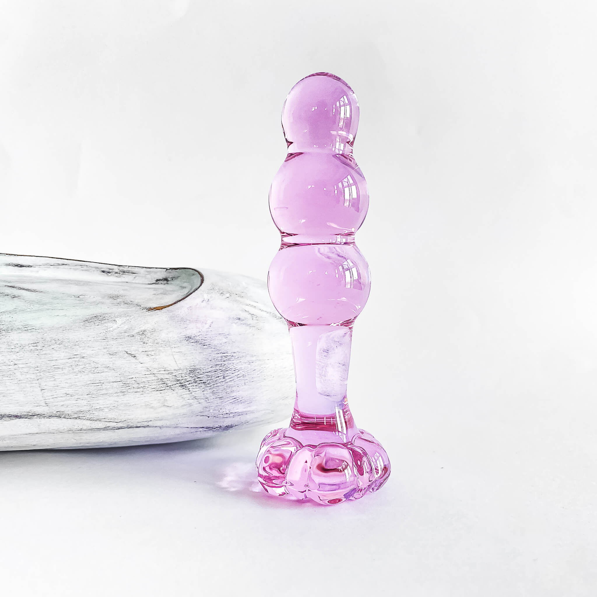 large beaded glass butt plug