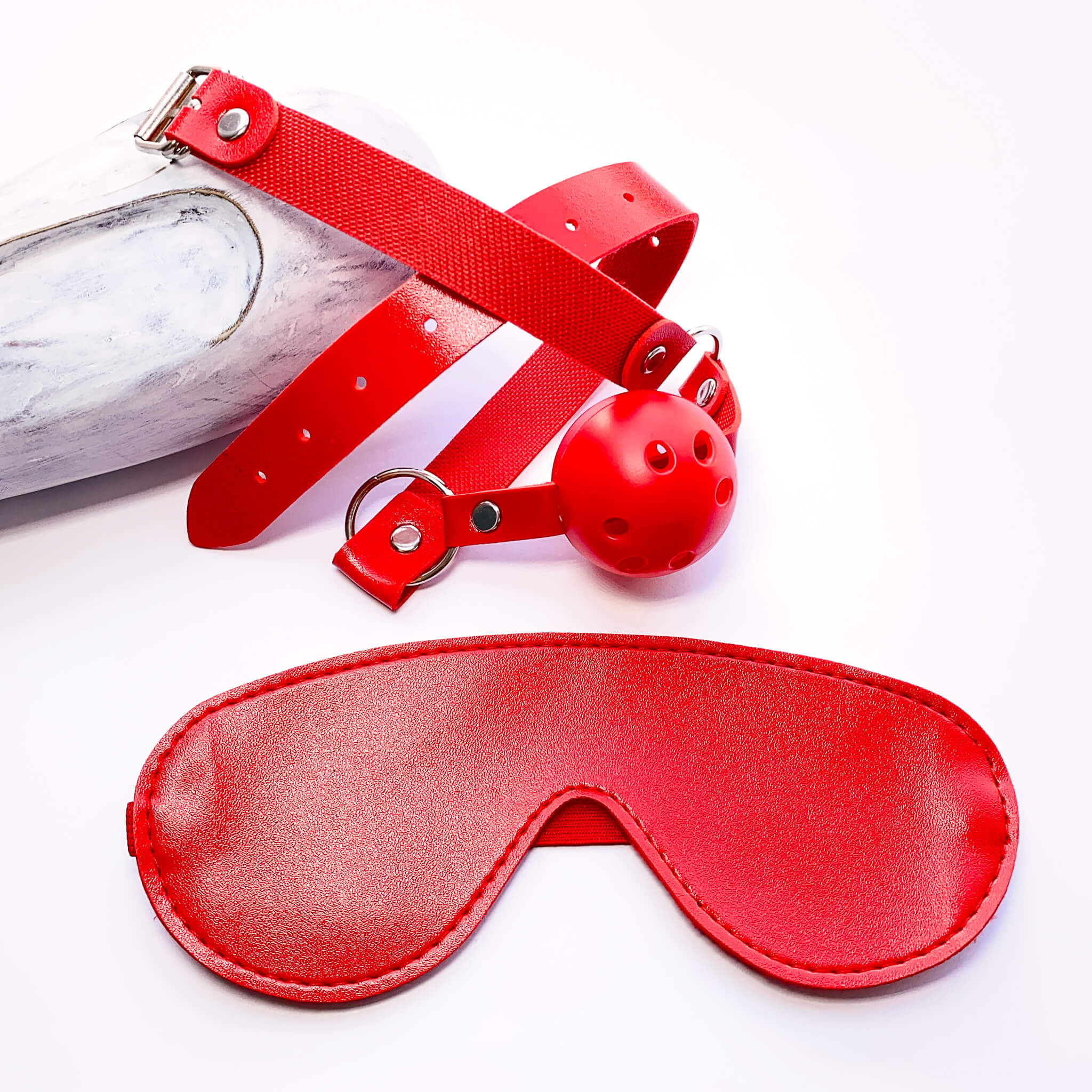 Mouth Gag & Blindfold Light Bondage Kit (2-pieces)