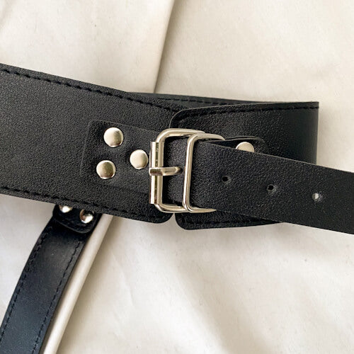 Leather Neck & Wrist Behind The Back Restraints