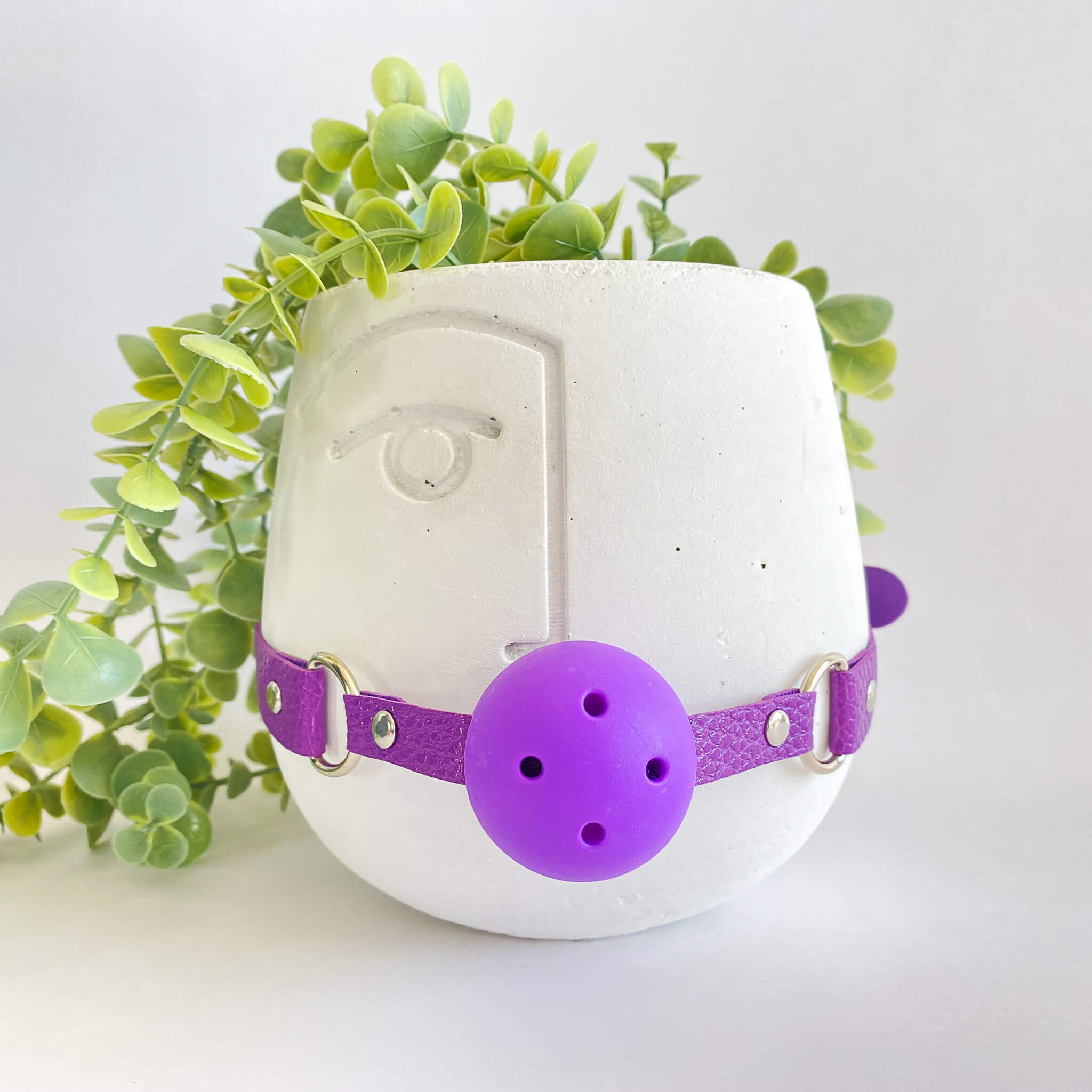 purple ball gag bondage