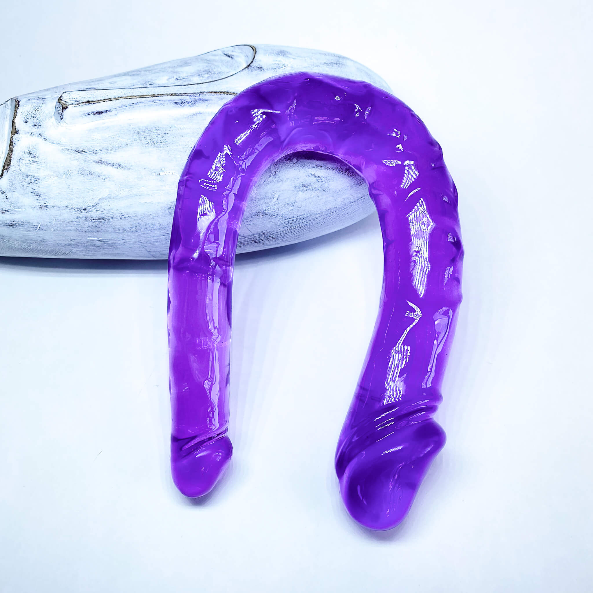 purple double penetration dildo