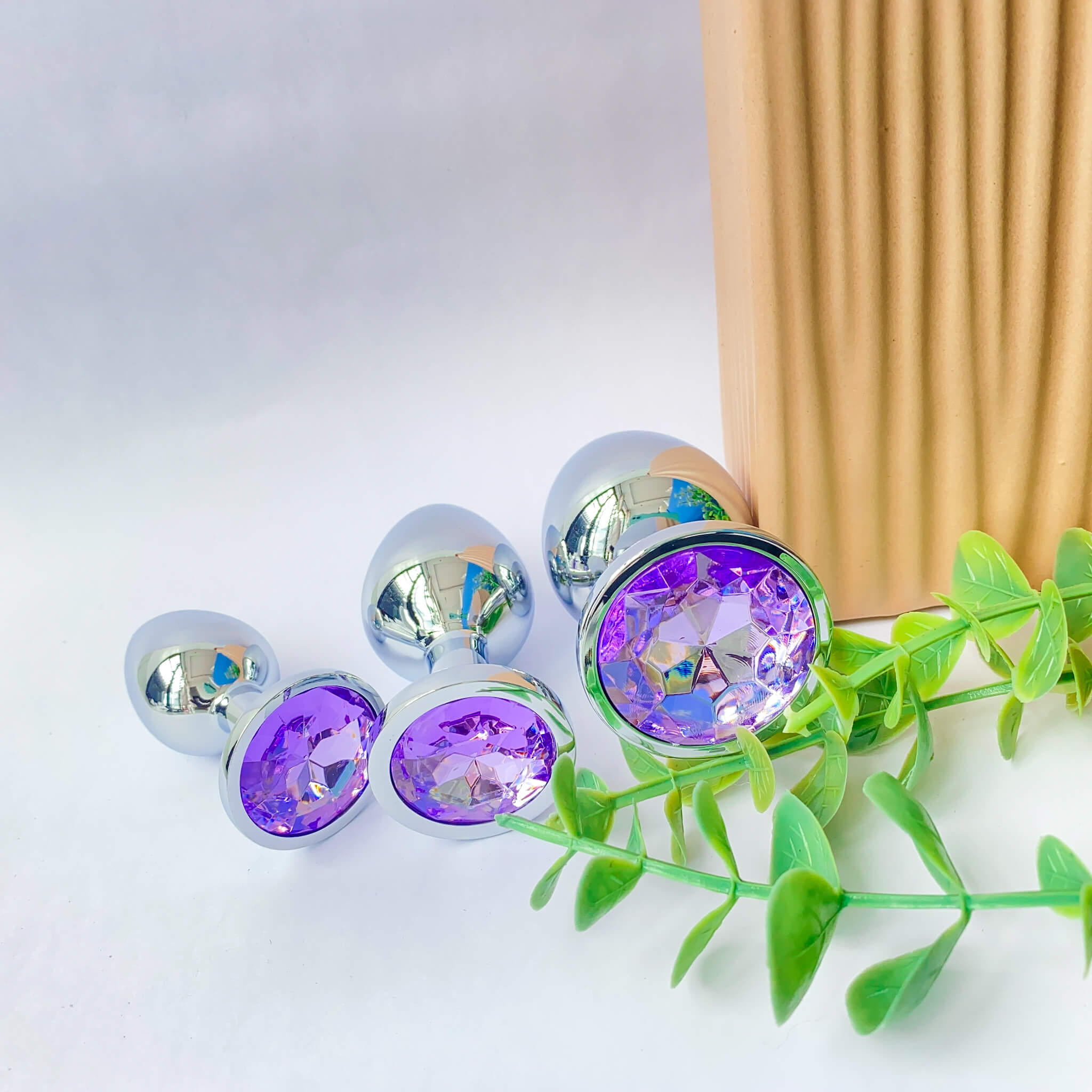 purple stainless steel plug set