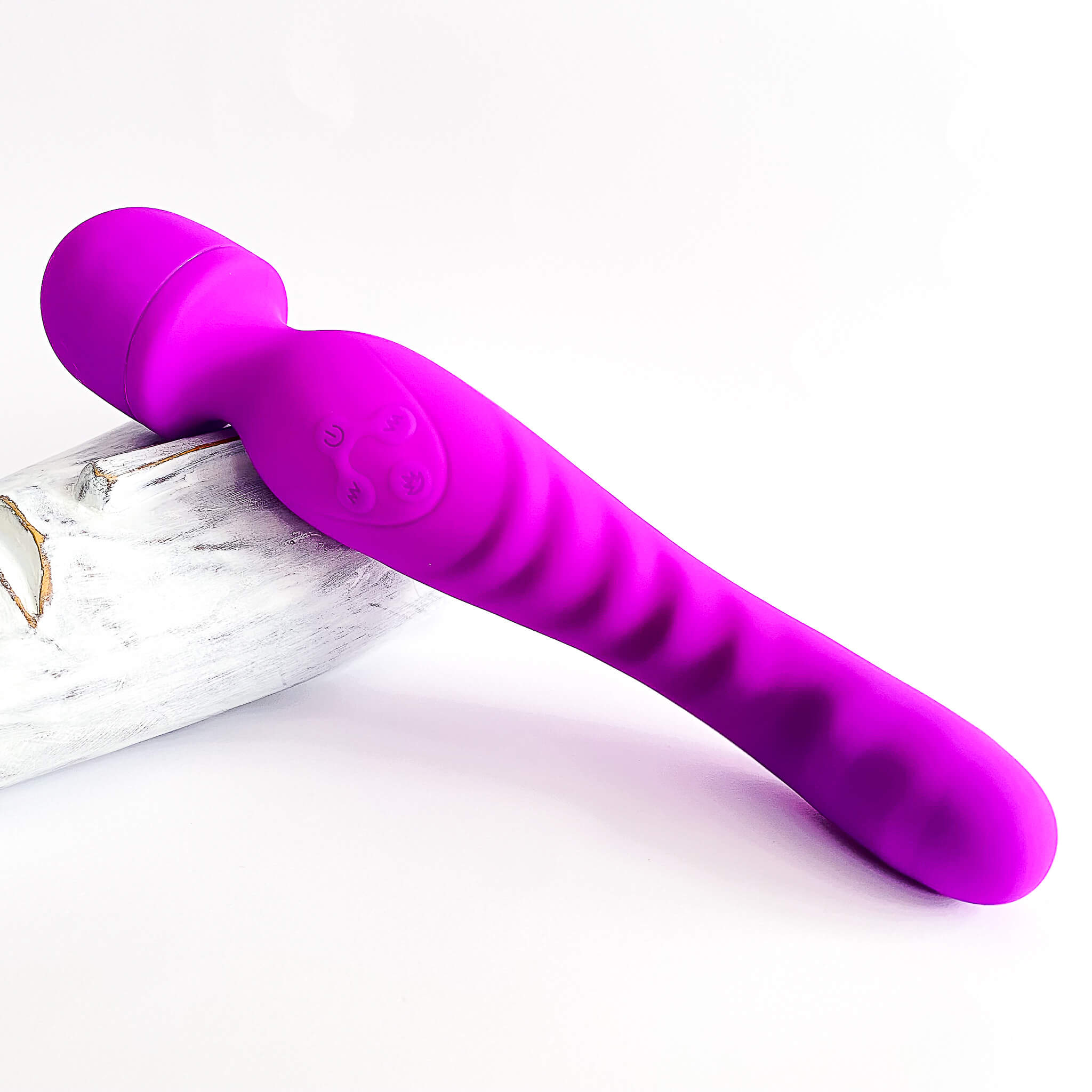 purple wand vibrator with heating feature