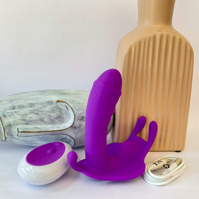 purple wearable vibrator with remote