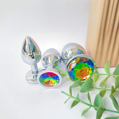 Jeweled Metal Butt Plug - 4 cm - 4Play Essentials