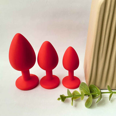 Red Silicone Butt Plugs
