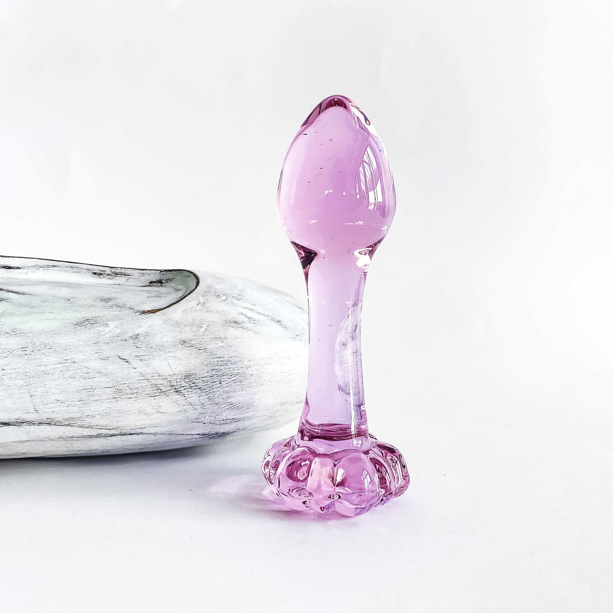 rose glass butt plug
