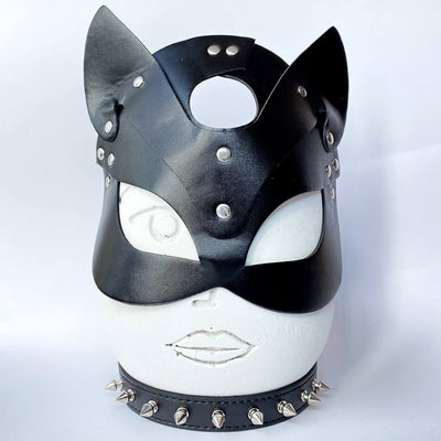 sexy cat eye mask and collar set