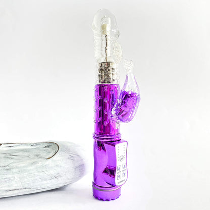 thrusting vibrator usb rechargeable purple